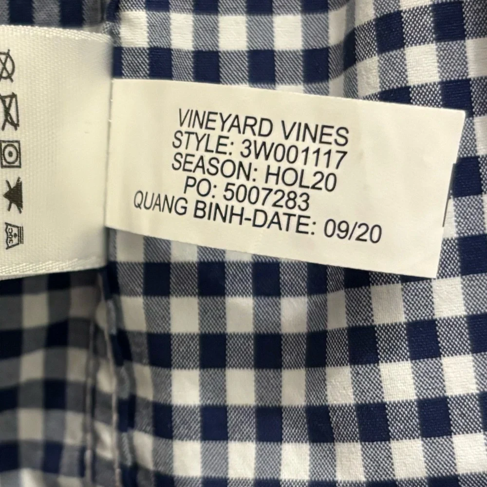 Boys Vineyard Vines Performance Button Down Dress Shirt - Gingham